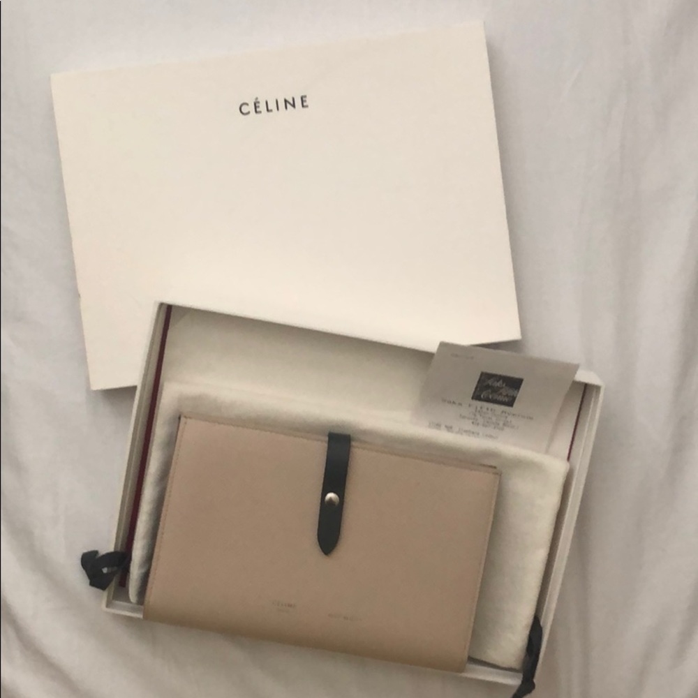 Celine Large Strap Wallet Calfskin